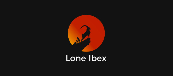 孤獨的Ibex山羊標志設(shè)計-上海標志設(shè)計公司