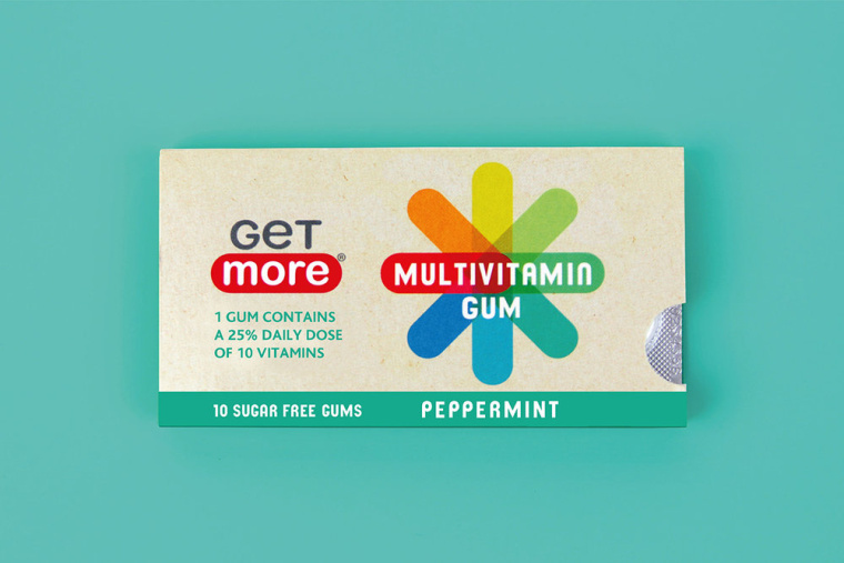 Get More 品牌多彩系列維生素口香糖包裝設計-上海包裝設計公司