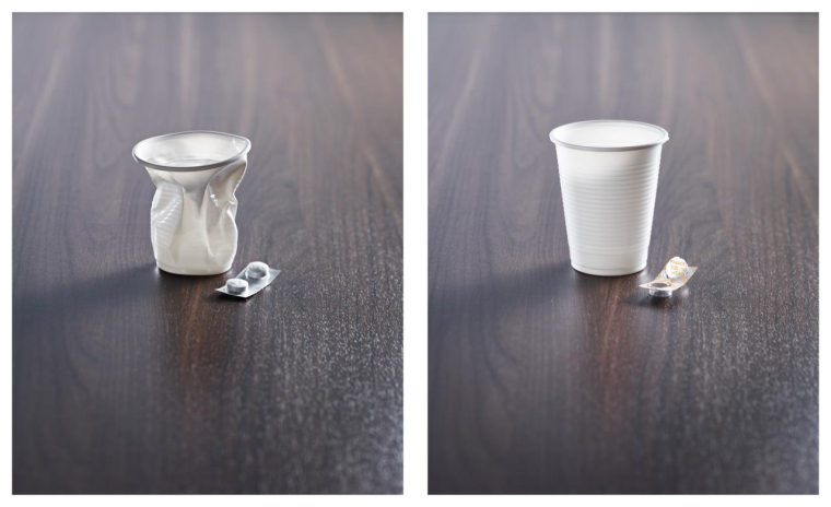 醫(yī)藥廣告-撲熱息痛片平面創(chuàng)意廣告：“杯子-疼痛”篇-上海品牌策劃設計公司