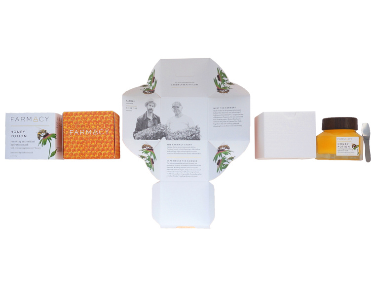 Farmacy 農(nóng)場品牌蜂蜜產(chǎn)品護膚品包裝設(shè)計瓶形設(shè)計-上海包裝設(shè)計公司