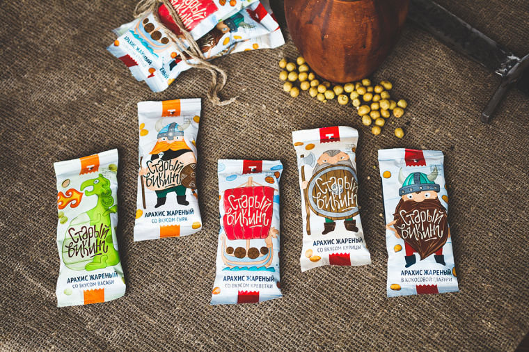 維京海盜品牌花生休閑食品包裝設(shè)計“海盜插畫設(shè)計篇”-上海包裝設(shè)計公司欣賞