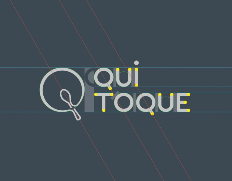 QUI TOQUE 外賣餐飲食材公司品牌logo設(shè)計-logo標(biāo)準(zhǔn)化制圖設(shè)計-上海品牌設(shè)計公司