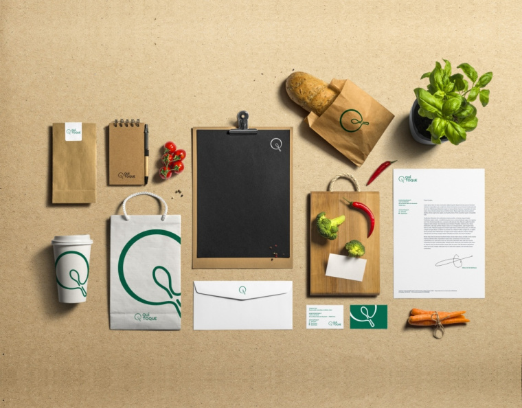 QUI TOQUE 外賣餐飲食材公司品牌VI形象設(shè)計-上海品牌設(shè)計公司