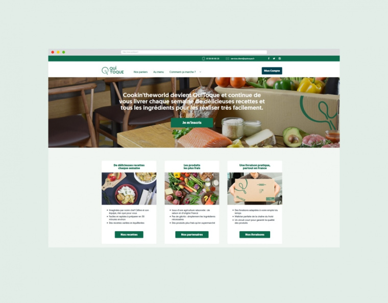 QUI TOQUE 外賣食材餐飲網(wǎng)站設(shè)計-上海品牌設(shè)計公司