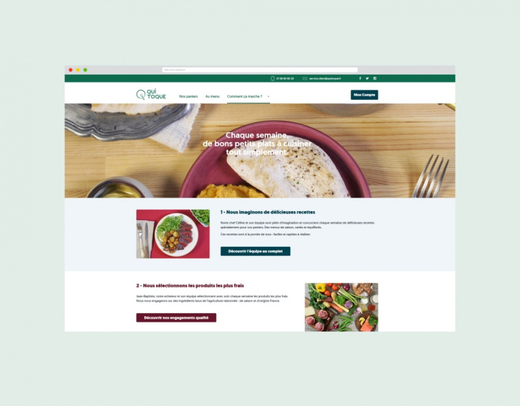 QUI TOQUE 外賣食材餐飲網(wǎng)站設(shè)計-上海品牌設(shè)計公司