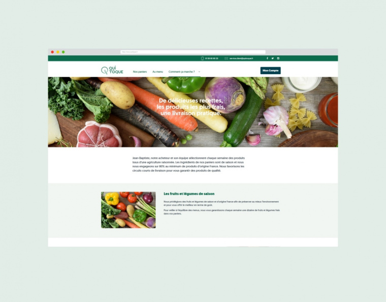 QUI TOQUE 外賣食材餐飲網(wǎng)站設(shè)計-上海品牌設(shè)計公司