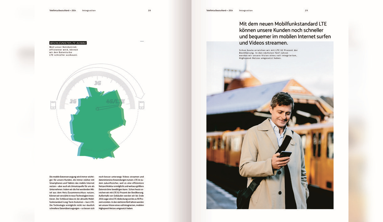 建設(shè)數(shù)字電信領(lǐng)先企業(yè)Telefonica德國年度報告宣傳畫冊設(shè)計-上海畫冊設(shè)計公司分享