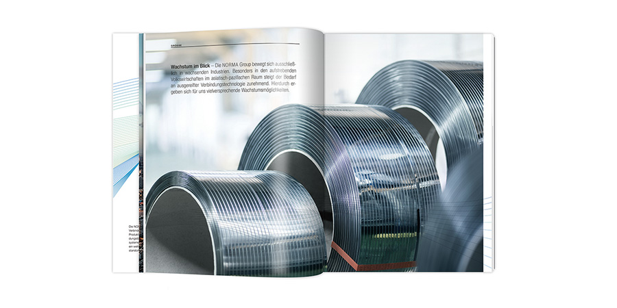 NORMA集團(tuán)2013年度“增長連接”主題報告畫冊設(shè)計-上海畫冊設(shè)計公司分享