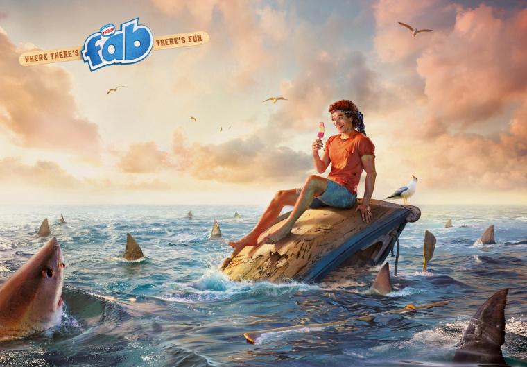 FAB 雪糕棒冰平面廣告創(chuàng)意設(shè)計(jì)“當(dāng)下快樂(lè)-鯊魚(yú)”篇-上海廣告策劃設(shè)計(jì)公司