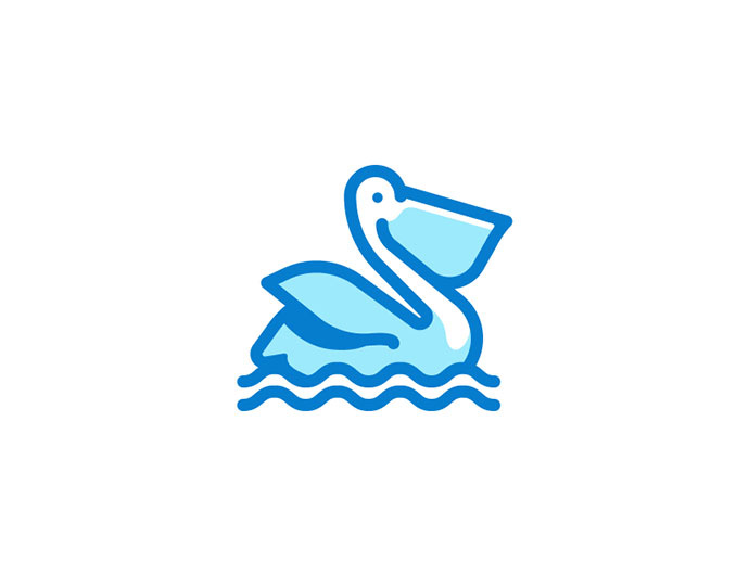 上海logo設(shè)計(jì)公司分享：2017年40個(gè)令人驚奇的Logo設(shè)計(jì)圖片欣賞-鵜鶘鳥兒logo