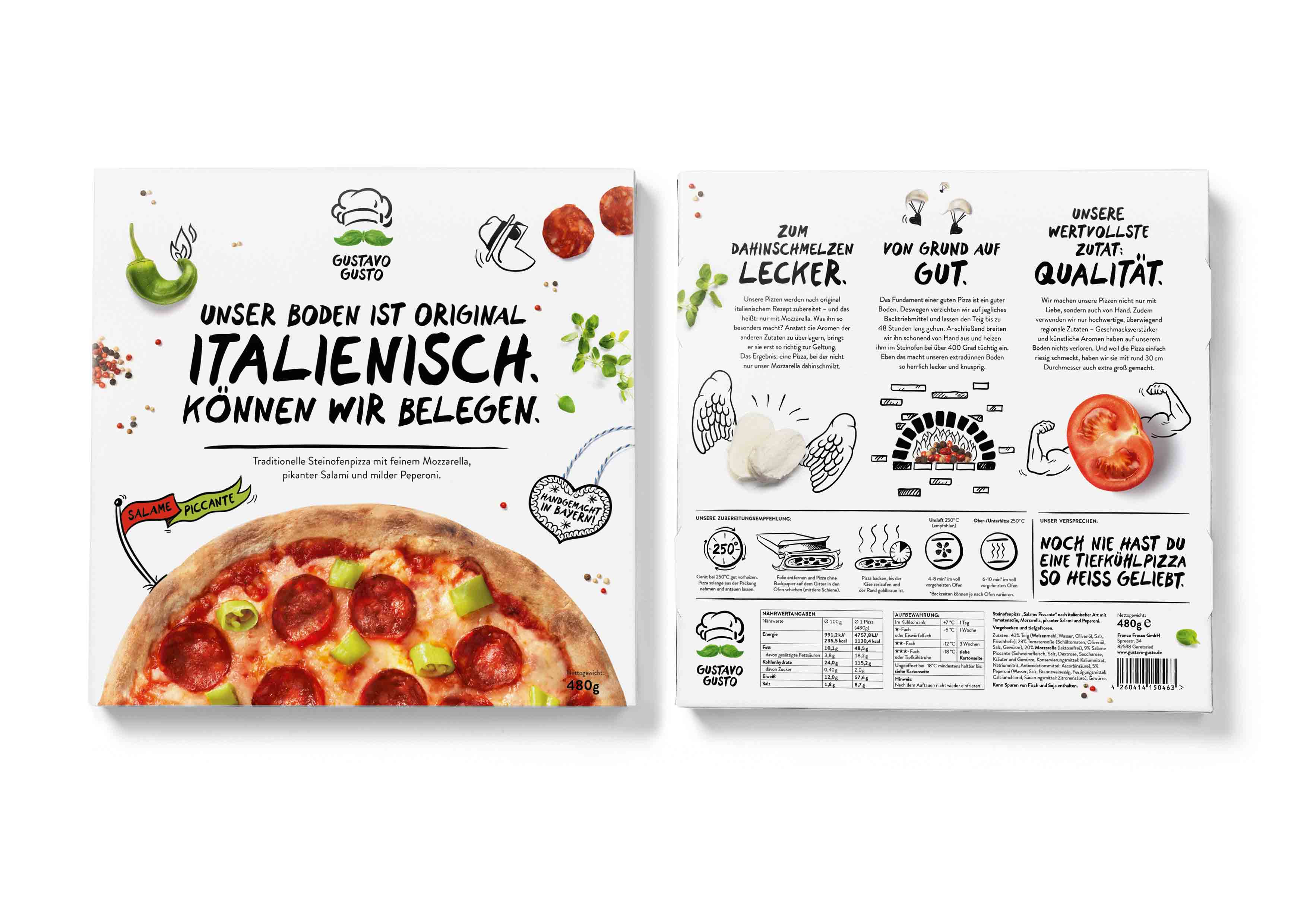 古斯塔沃趣味冷凍披薩包裝設(shè)計(jì)-上海包裝設(shè)計(jì)公司外賣食品包裝欣賞