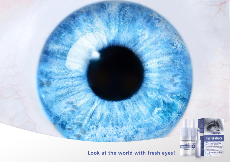 SuperOptic 品牌滴眼液眼藥水平面廣告創(chuàng)意設(shè)計(jì)-上海藥品平面廣告策劃設(shè)計(jì)公司