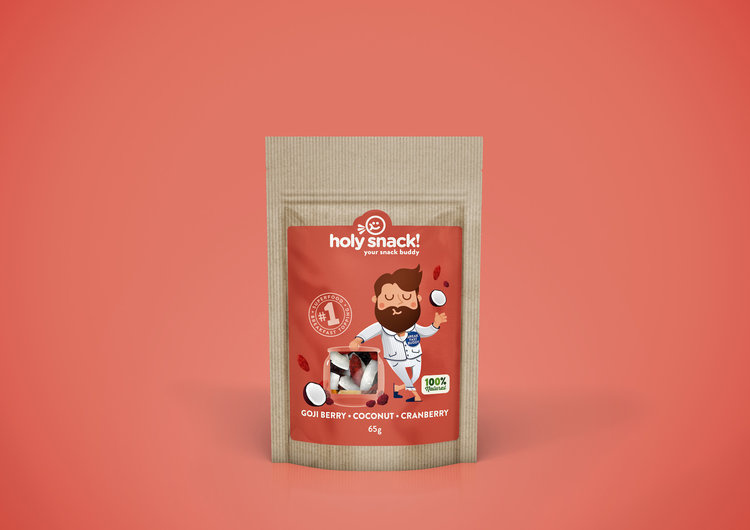 提升身體活力的holy 休閑零食小吃包裝設(shè)計人物插畫設(shè)計-上海品牌策劃包裝設(shè)計公司
