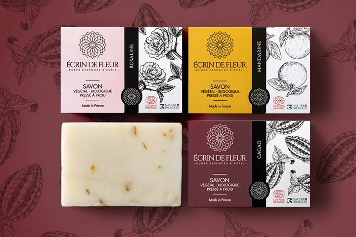 Ecrin De Fleur 精油皂天然肥皂包裝設(shè)計-上海包裝設(shè)計公司