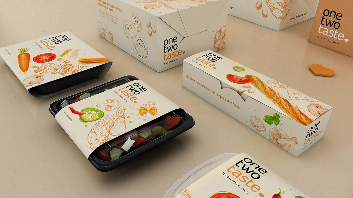 上海包裝設(shè)計公司分享：一二味沙拉品牌插畫與真實圖像相結(jié)合的包裝設(shè)計