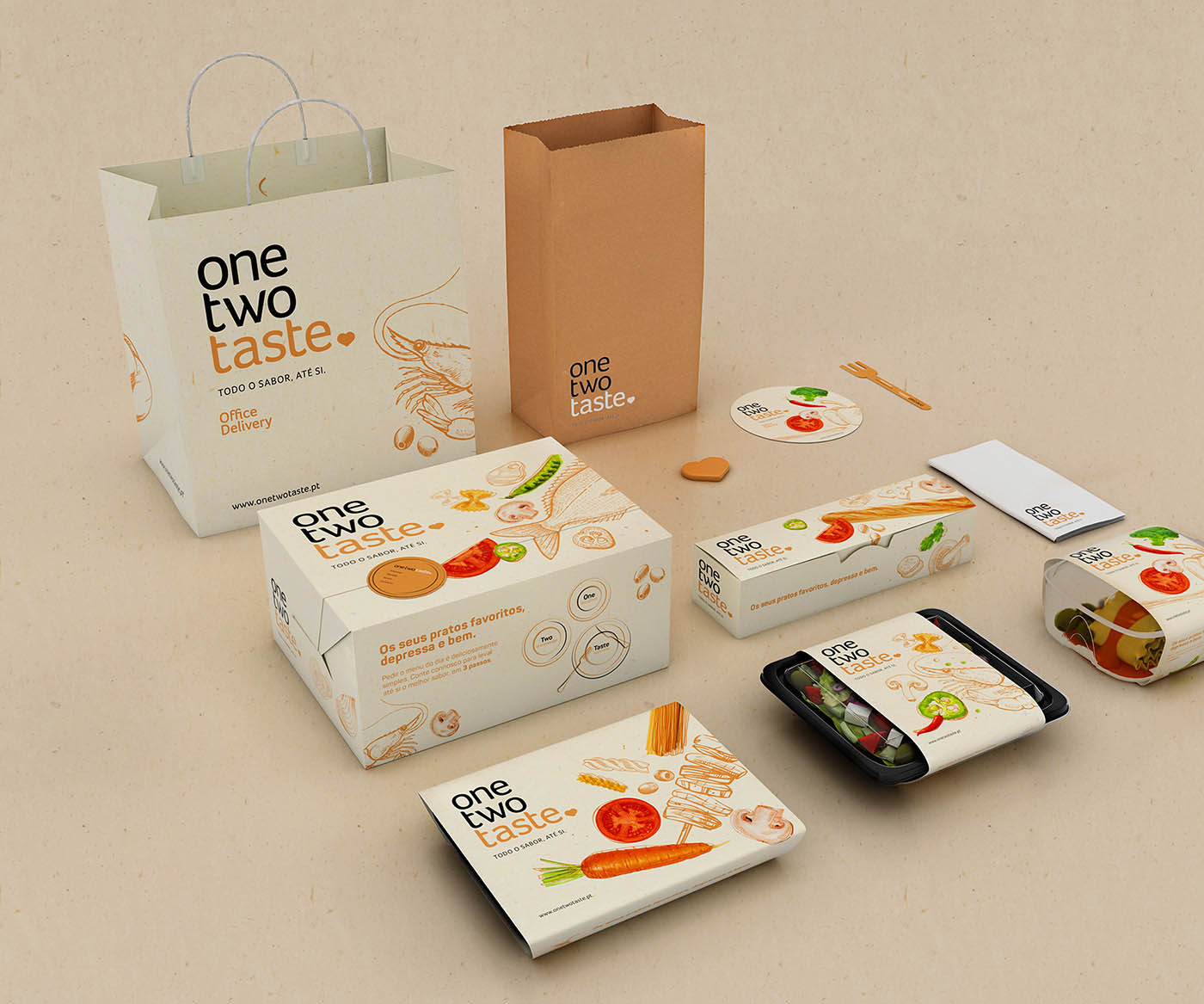 上海包裝設(shè)計公司分享：一二味沙拉品牌插畫與真實圖像相結(jié)合的包裝設(shè)計