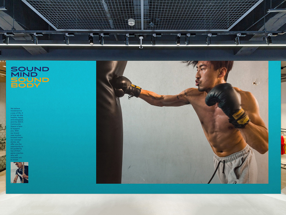ASICS知名運動鞋品牌新視覺形象識別設(shè)計-商店海報-上海品牌設(shè)計公司