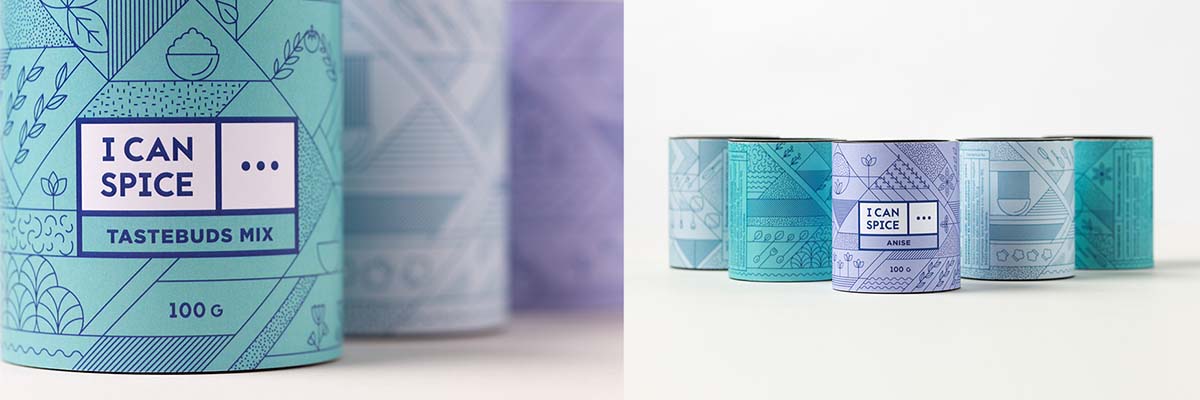 幾何線條圖形風(fēng)“I Can Spice”香料調(diào)料包裝設(shè)計(jì)-上海包裝設(shè)計(jì)公司