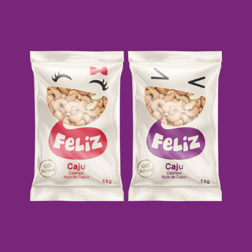 上海包裝設(shè)計(jì)公司-葡萄牙品牌Feliz堅(jiān)果零食包裝設(shè)計(jì)“大嘴笑臉”篇