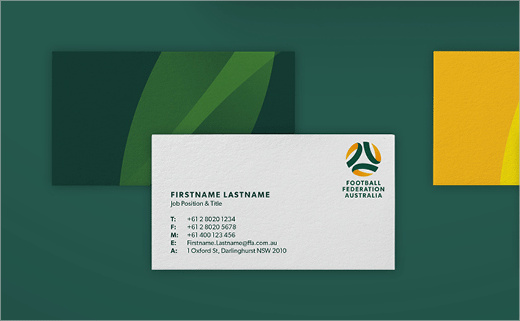 澳大利亞足球聯(lián)合協(xié)會推出新標志設計-vi設計-名片設計