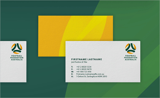 澳大利亞足球聯(lián)合協(xié)會推出新標志設計-vi設計-名片設計