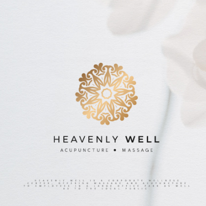 金箔logo設(shè)計-健康按摩中心標(biāo)志設(shè)計