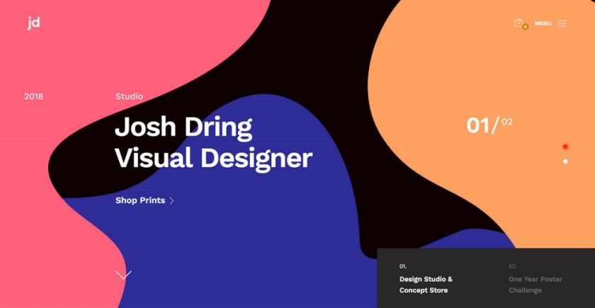 網(wǎng)頁設(shè)計技巧-用液態(tài)色塊拼貼來傳達(dá)時尚感