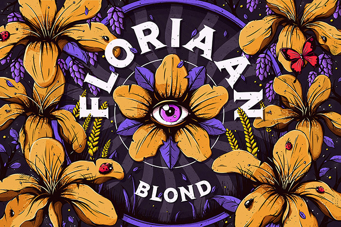 Floriaan精釀啤酒包裝標(biāo)簽設(shè)計(jì)“萬(wàn)花筒花卉插畫篇”-上海包裝設(shè)計(jì)