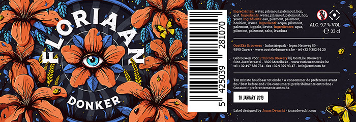 Floriaan精釀啤酒包裝標(biāo)簽設(shè)計(jì)“萬(wàn)花筒花卉插畫篇”-上海包裝設(shè)計(jì)