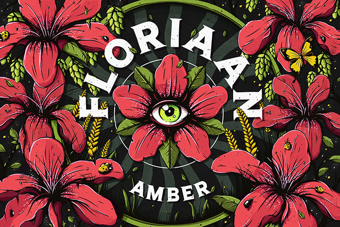 Floriaan精釀啤酒包裝標(biāo)簽設(shè)計(jì)“萬花筒花卉插畫篇”-上海包裝設(shè)計(jì)