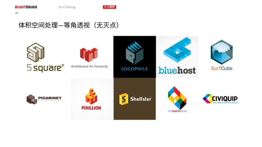 logo圖形的造型手法-體檢空間-等角透視（無滅點(diǎn)）