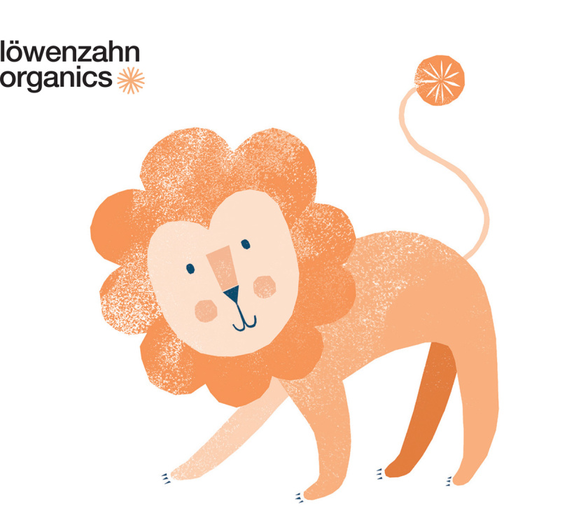 L?wenzahn有機嬰兒食品包裝設(shè)計”清新小獅子動物插畫“--上海包裝設(shè)計公司