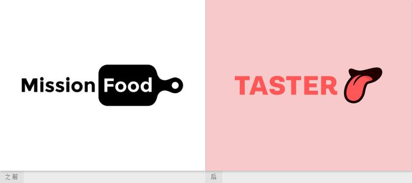 Taster外賣餐飲品牌命名logo設(shè)計(jì)與品牌vi形象設(shè)計(jì)，一個(gè)大膽熱情的舌頭圖案