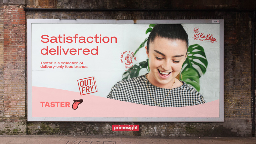 Taster外賣餐飲品牌logo設(shè)計(jì)與品牌vi形象設(shè)計(jì)，一個(gè)大膽熱情的舌頭圖案