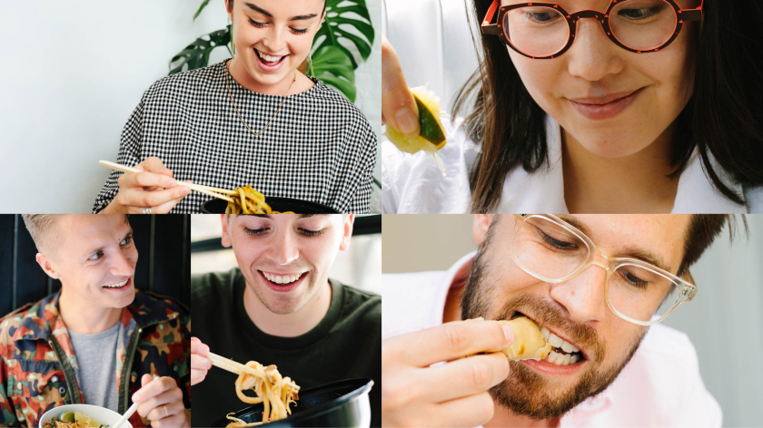 Taster外賣餐飲品牌vi形象設(shè)計(jì)，一個(gè)大膽熱情的舌頭圖案