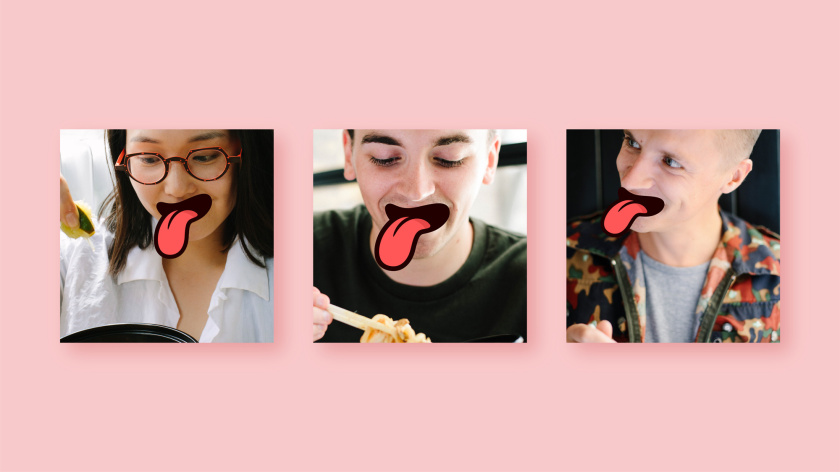 Taster外賣餐飲品牌vi形象設(shè)計(jì)，一個(gè)大膽熱情的舌頭