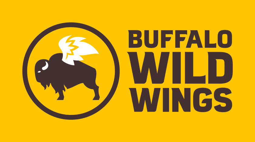 Buffalo Wild Wings體育酒吧新logo設(shè)計(jì)，帶翅膀的水牛形象