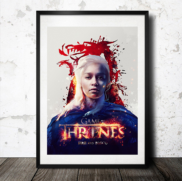 權(quán)力的游戲“火與血”的海報設(shè)計-上海廣告設(shè)計公司