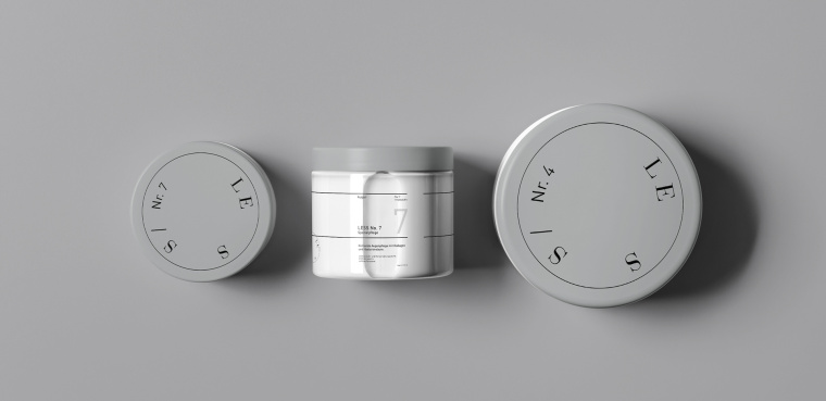 LESS化妝品品牌：最小的品牌標(biāo)識(shí)與最簡(jiǎn)單的包裝設(shè)計(jì)