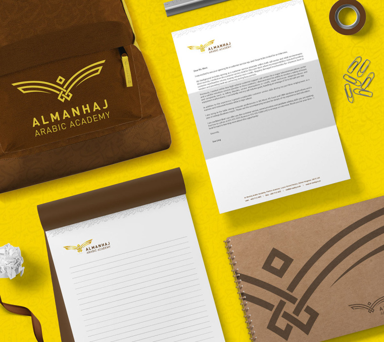 ELMANHAJ 教育學(xué)院品牌老鷹形狀幾何logo設(shè)計(jì)VI設(shè)計(jì)