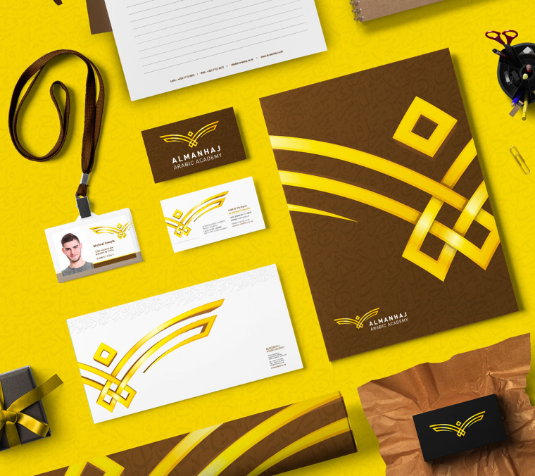 ELMANHAJ 教育學(xué)院品牌老鷹形狀幾何logo設(shè)計(jì)VI設(shè)計(jì)