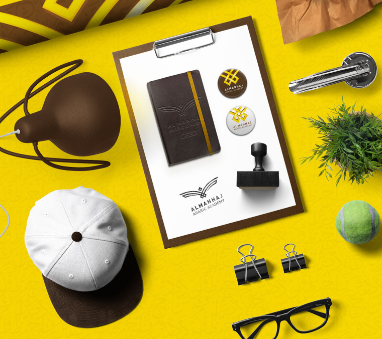 ELMANHAJ 教育學(xué)院品牌老鷹形狀幾何logo設(shè)計(jì)VI設(shè)計(jì)