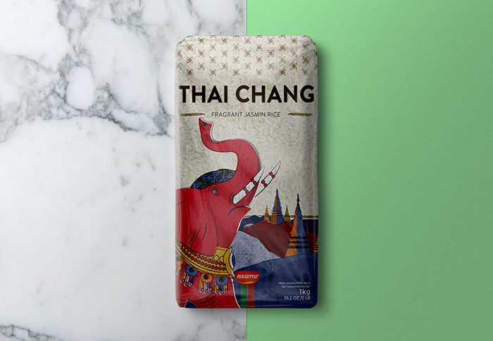 Novarroz 優(yōu)質(zhì)水稻大米包裝設(shè)計“異國民俗風(fēng)情插畫版”