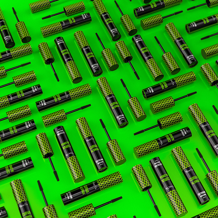 Tracta 睫毛膏包裝設(shè)計(jì)靈感，塑料和PVC材質(zhì)搭配幾何圖形