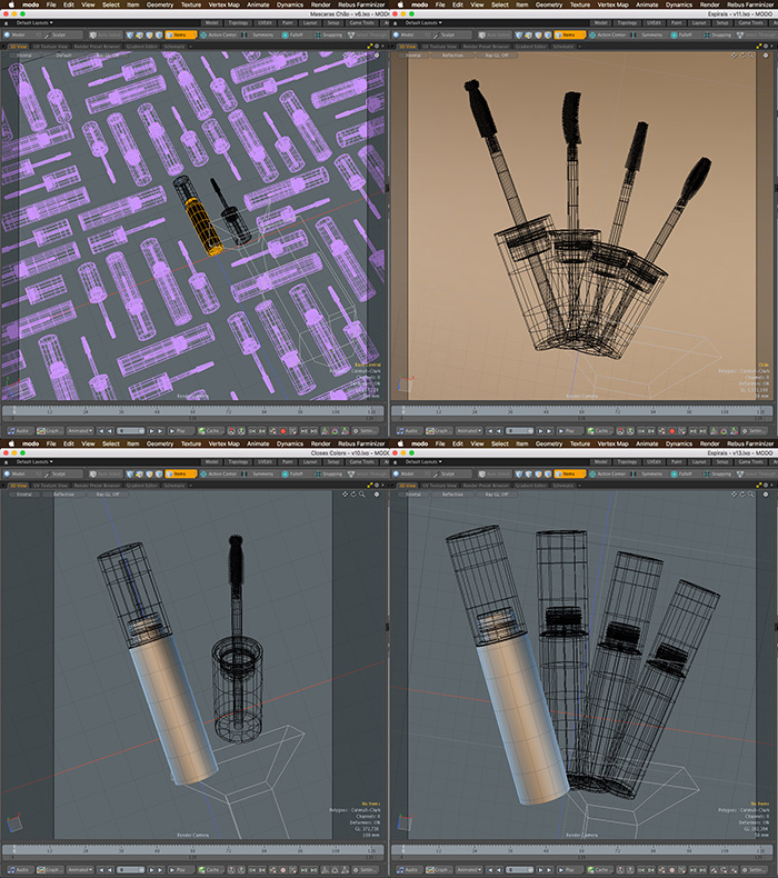 Tracta 睫毛膏包裝設(shè)計(jì)靈感，塑料和PVC材質(zhì)搭配幾何圖形-產(chǎn)品3D建模
