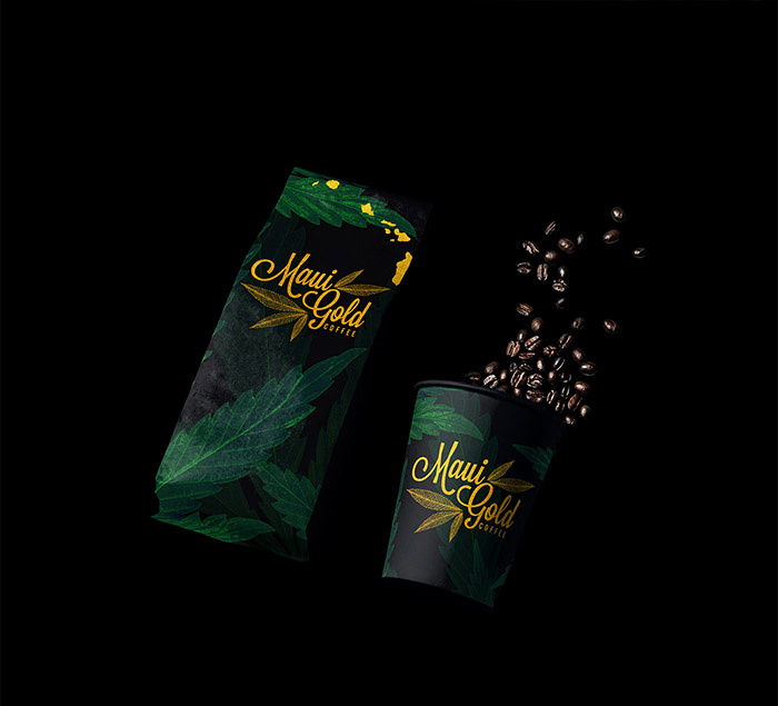 黃金大麻咖啡袋裝及咖啡飲料包裝設(shè)計(jì),感受夏威夷島嶼文化 黃金大麻咖啡袋裝及咖啡飲料包裝設(shè)計(jì),感受夏威夷島嶼文化