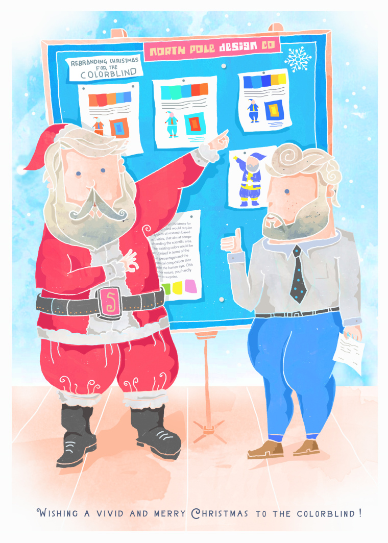 讓色盲人在圣誕節(jié)不會(huì)感到被遺忘系列公益平面廣告創(chuàng)意賞析