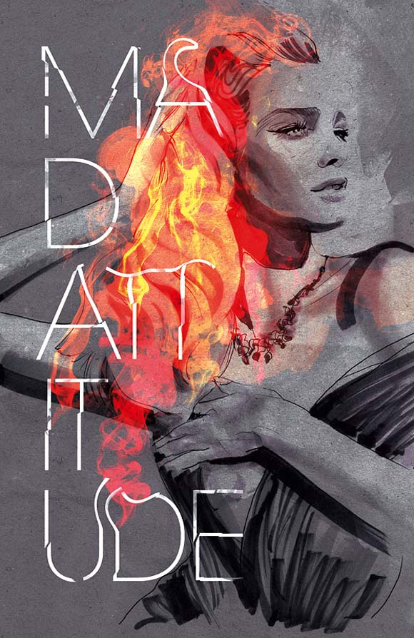 瘋狂的態(tài)度很酷的傳單宣傳單頁設計-上海平面設計公司