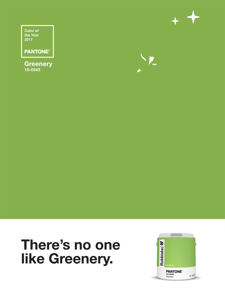Robbialac油漆品牌潘通色彩平面創(chuàng)意廣告“沒有人像綠茵”篇-上海尚略廣告公司
