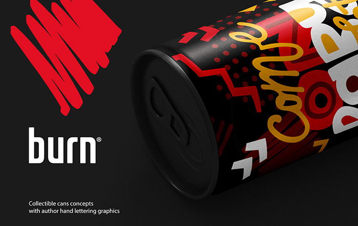 burn 能量飲料包裝設(shè)計(jì),看不懂的包裝設(shè)計(jì),只覺(jué)得挺前衛(wèi)時(shí)尚酷,充滿(mǎn)激情